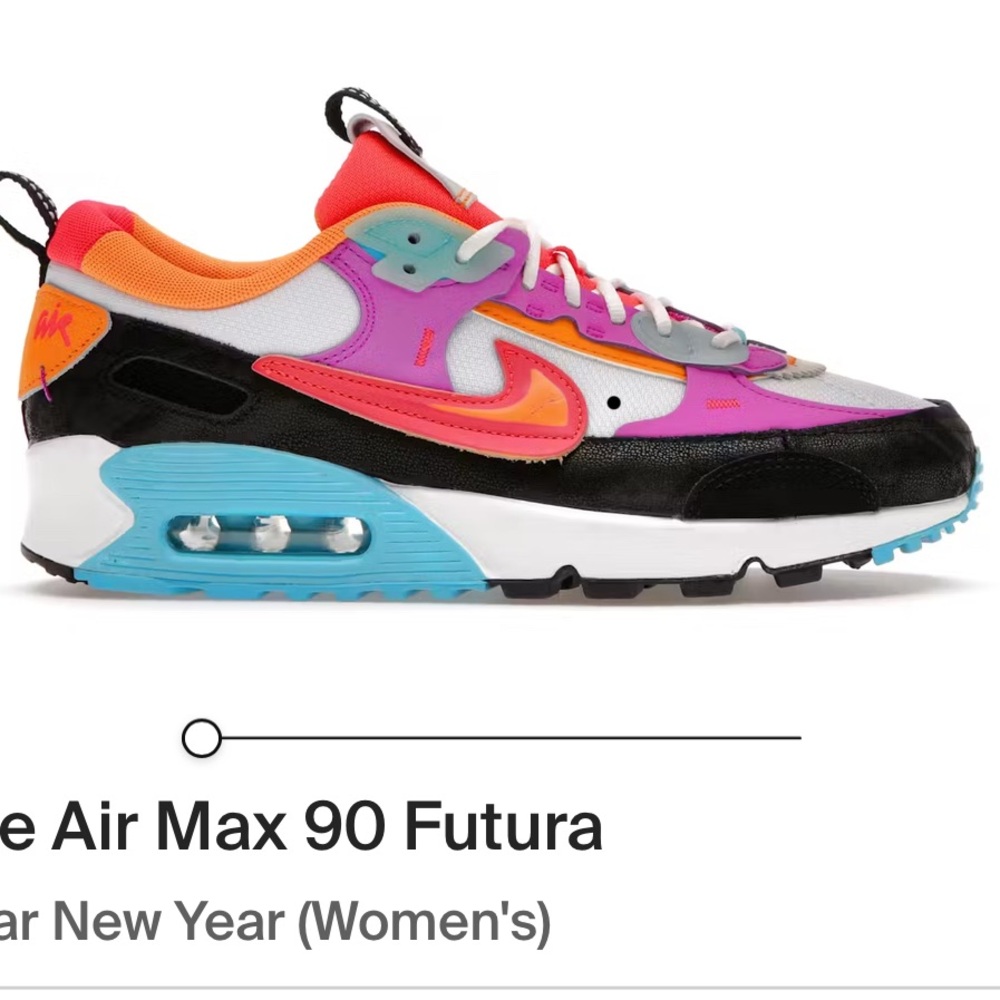 Nike Black and Pink Sneakers Air Max 90
